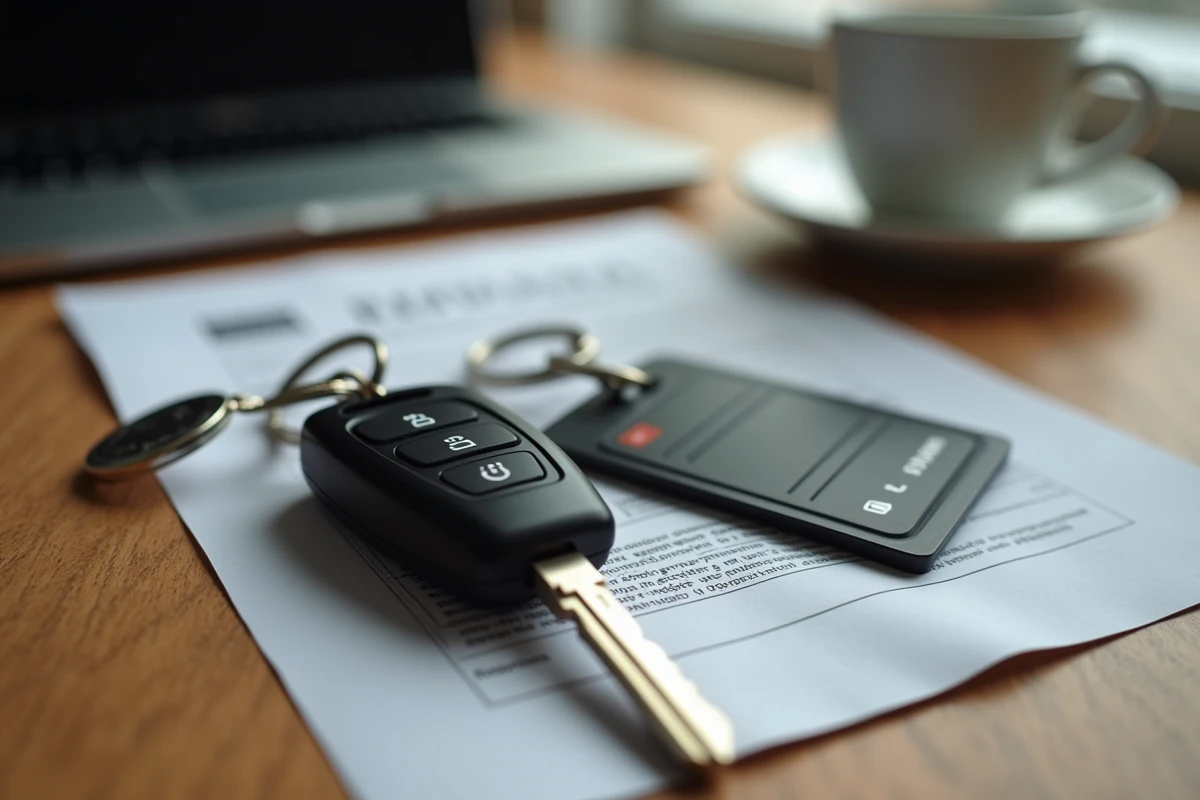 Deux clés de voiture d'occasion posées sur un bureau, symbolisant le choix entre une concession classique et une plateforme de vente en ligne comme CapCar