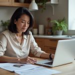 Femme organisée travaillant à son bureau moderne