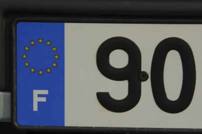 plaque d’immatriculation