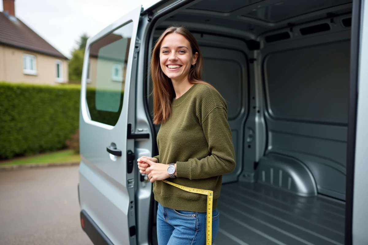 Jeune femme mesurant l