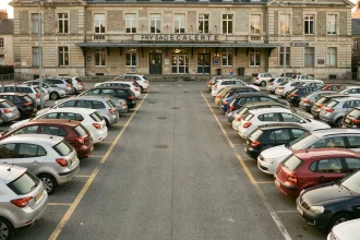 Parking complet devant la gare de Valence avec peu de places disponibles